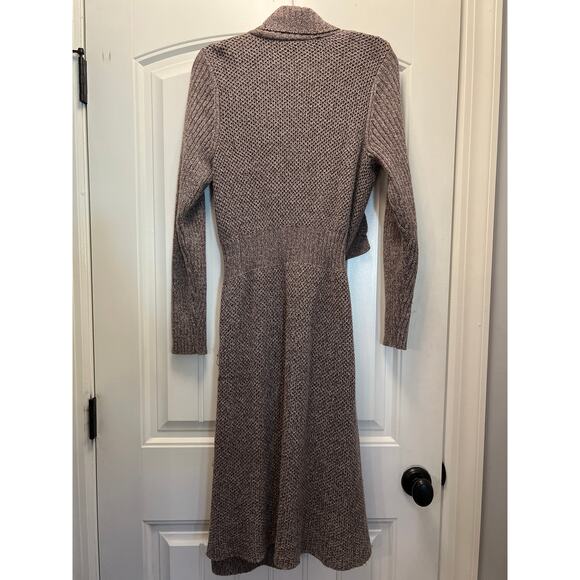 Simply Vera Women’s Open Drape Front Tie Waist Long Sleeve Sweater‎ Sz PXL Brown - Picture 3 of 3